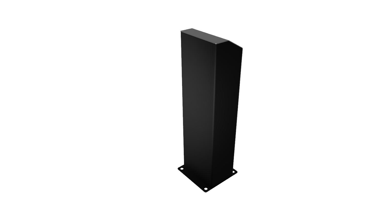 OPP-400 Outdoor Power Pedestal em preto, com base de fixação de quatro furos